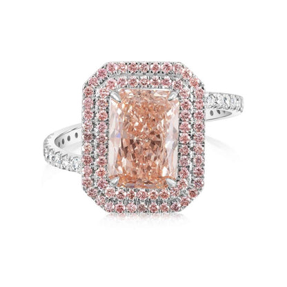 Fancy Pink Lab - grown Diamond Ring 2.23ct - Lotus Diamond