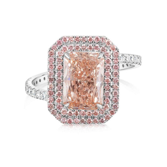Fancy Pink Lab - grown Diamond Ring 2.23ct - Lotus Diamond