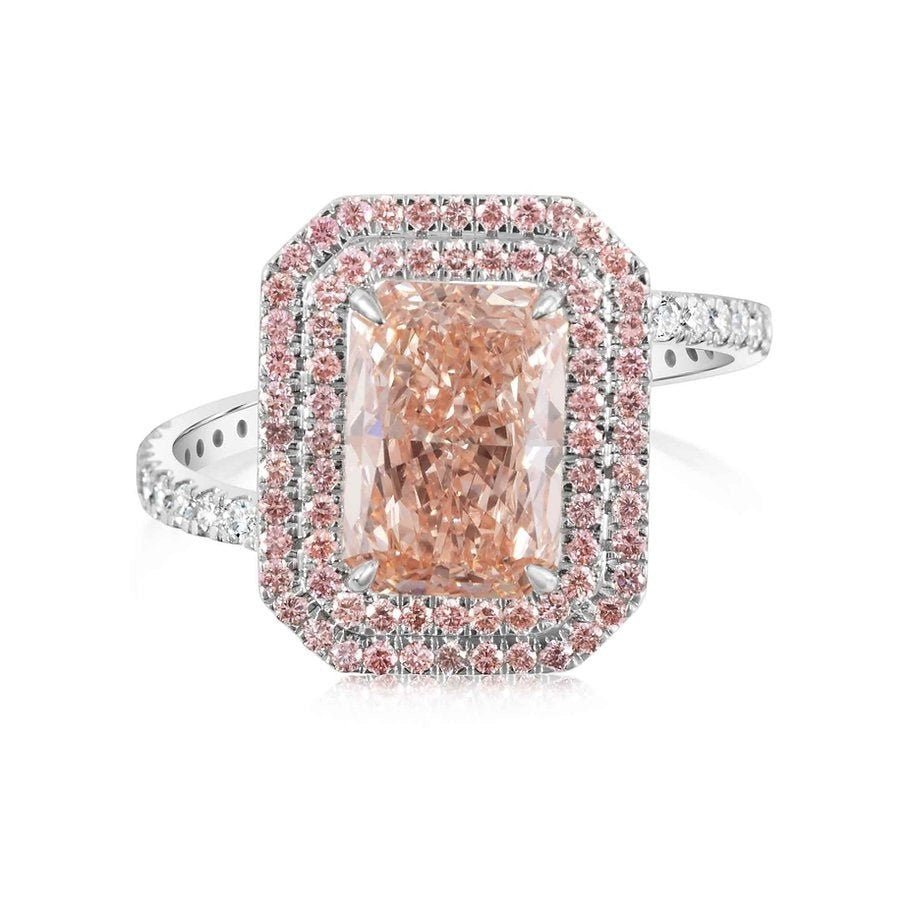 Fancy Pink Lab - grown Diamond Ring 2.23ct - Lotus Diamond