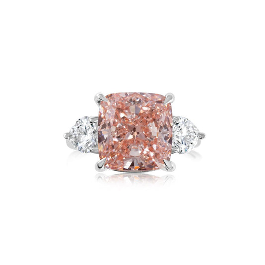 Fancy Pink Lab - grown Diamond Ring 8.18 ct - Lotus Diamond