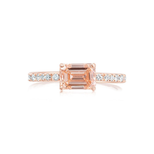 Fancy Pink Lab - grown Diamond setting - Lotus Diamond