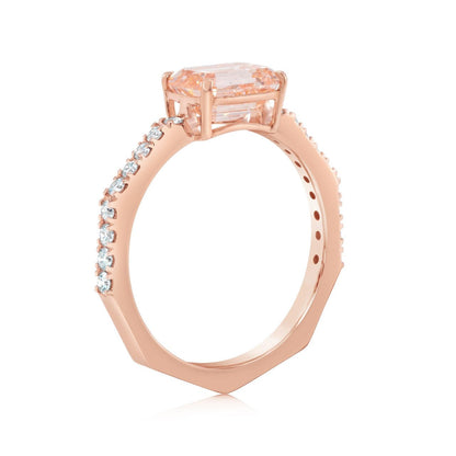 Fancy Pink Lab - grown Diamond setting - Lotus Diamond