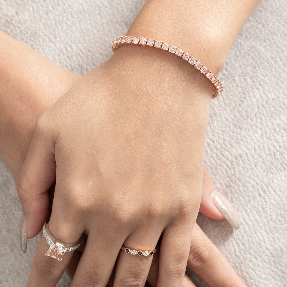 Fancy Pink Lab - grown Diamonds Bracelet 7.74 ctw - Lotus Diamond