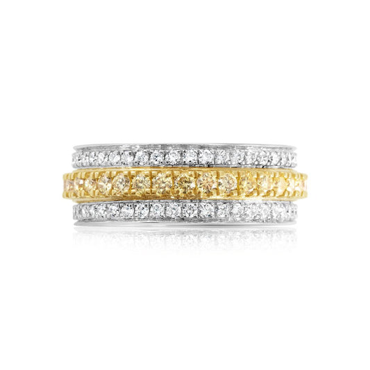 Fancy Yellow Lab Grown Diamond Ring 1.71ctw - Lotus Diamond