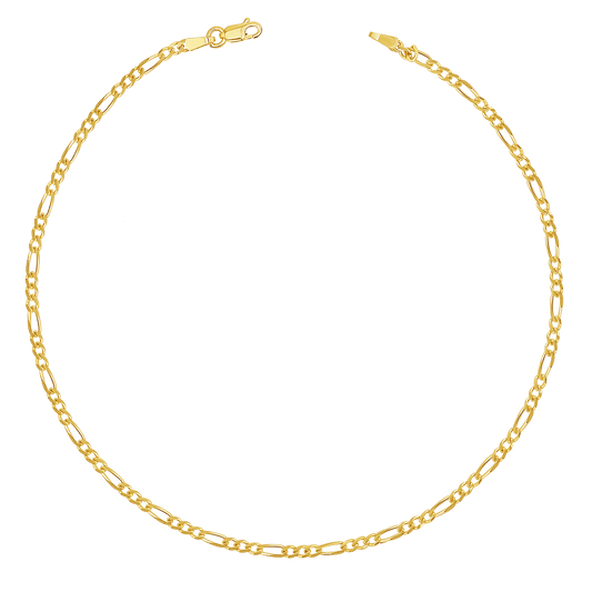 Figaro Chain Anklet - Lotus Diamond