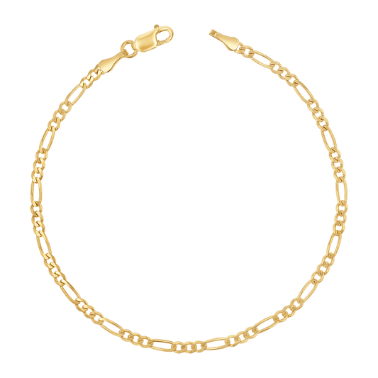 Figaro Chain Bracelet - Lotus Diamond