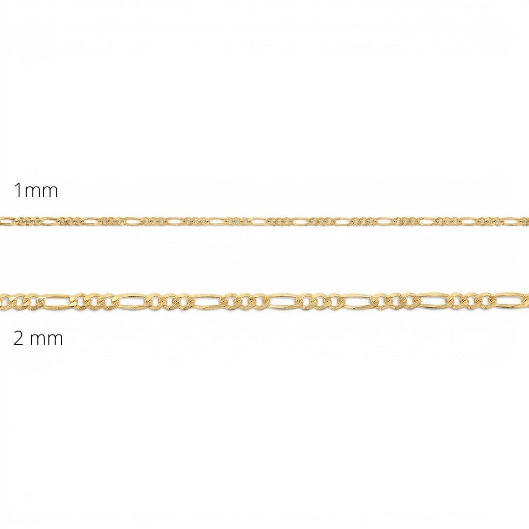 Figaro Chain Bracelet - Lotus Diamond