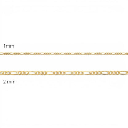 Figaro Chain Bracelet - Lotus Diamond