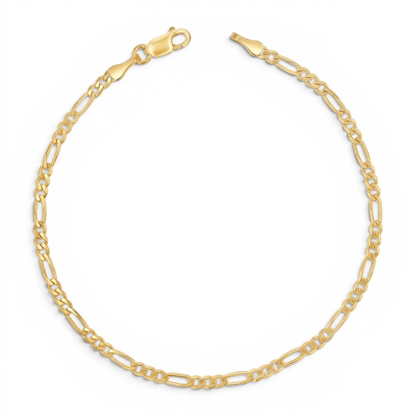 Figaro Chain Bracelet - Lotus Diamond