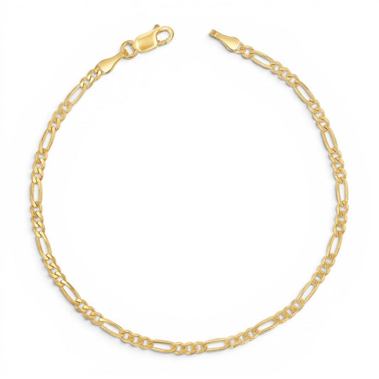 Figaro Chain Bracelet - Lotus Diamond