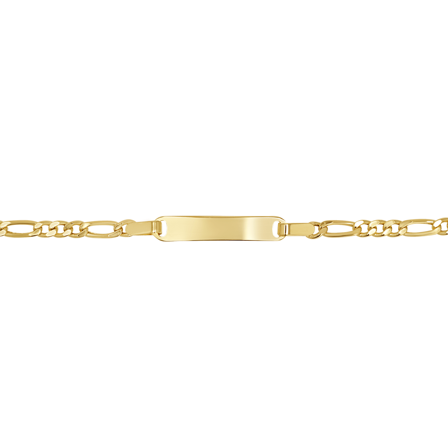 Figaro ID Bracelet - Lotus Diamond