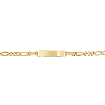 Figaro ID Bracelet - Lotus Diamond