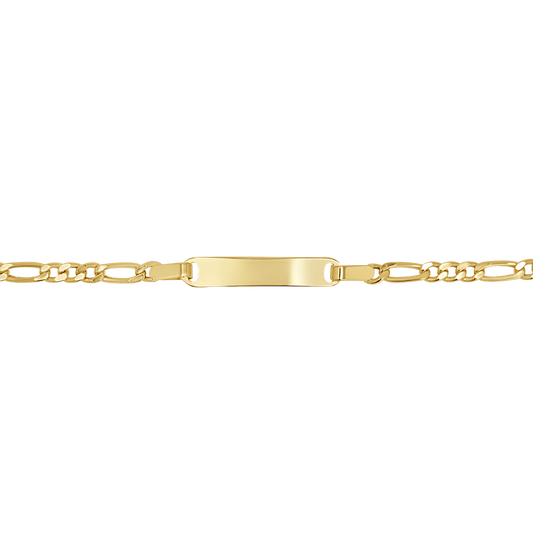 Figaro ID Bracelet - Lotus Diamond