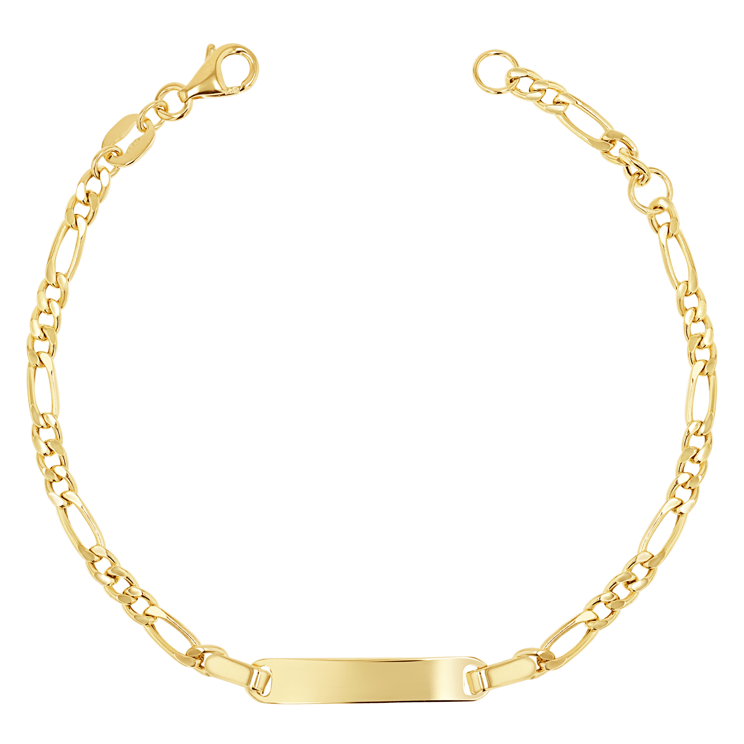 Figaro ID Bracelet - Lotus Diamond