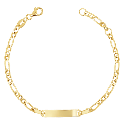 Figaro ID Bracelet - Lotus Diamond