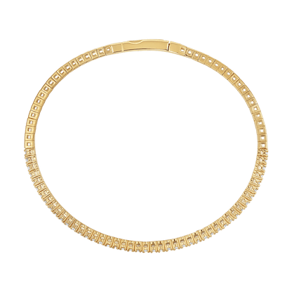 Flexible Diamond Tennis Bangle Bracelet - Lotus Diamond