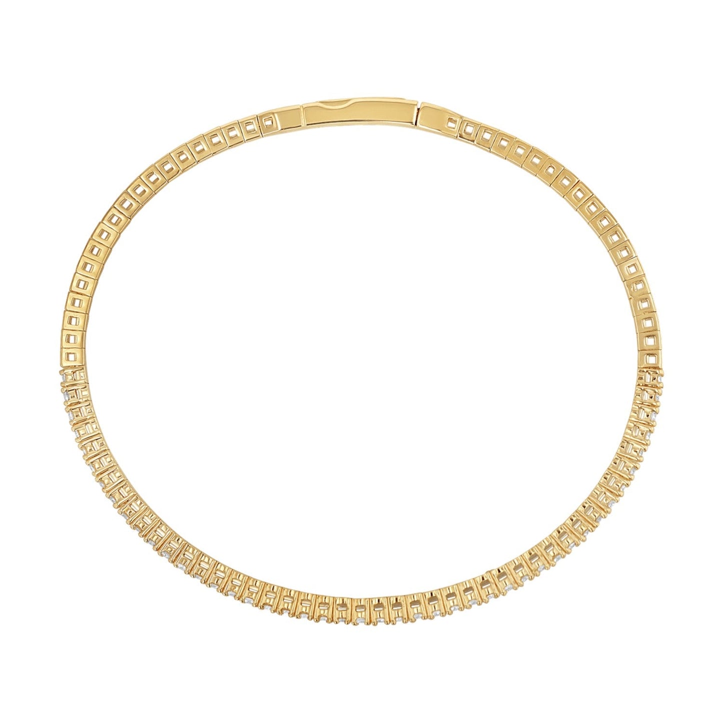 Flexible Diamond Tennis Bangle Bracelet - Lotus Diamond