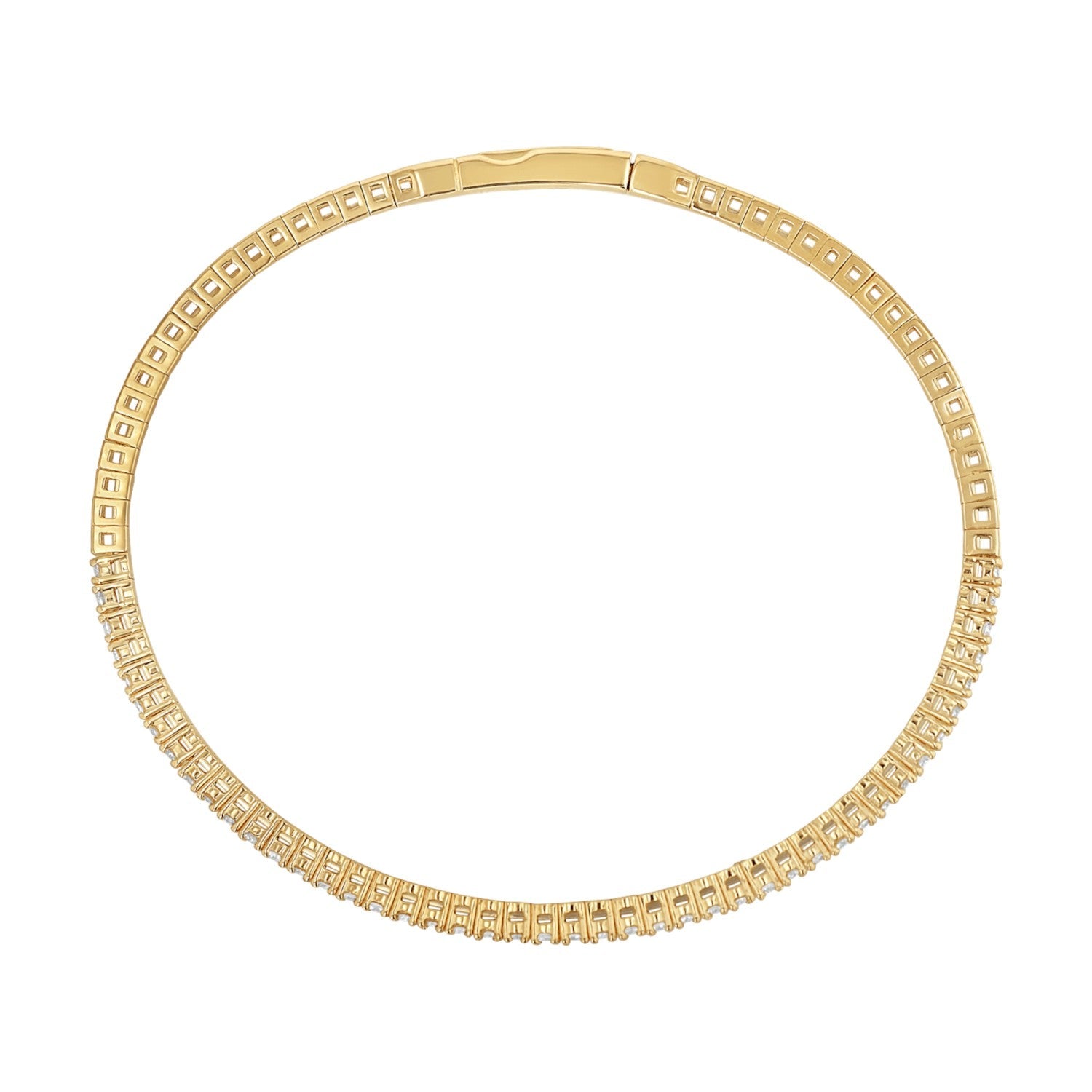 Flexible Diamond Tennis Bangle Bracelet - Lotus Diamond