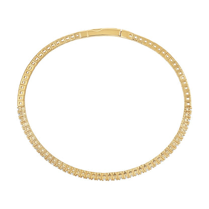 Flexible Diamond Tennis Bangle Bracelet - Lotus Diamond