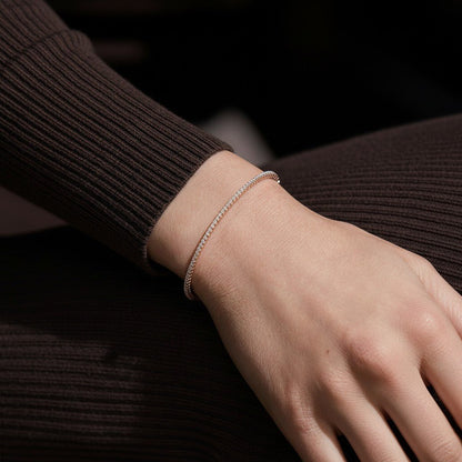 Flexible Diamond Tennis Bangle Bracelet - Lotus Diamond