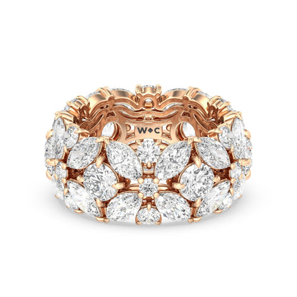 Garden Eternity Ring - Lotus Diamond