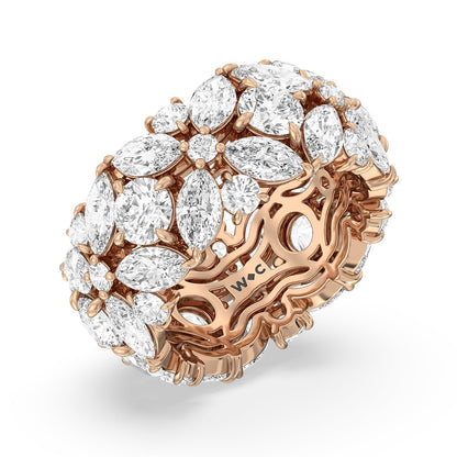 Garden Eternity Ring - Lotus Diamond