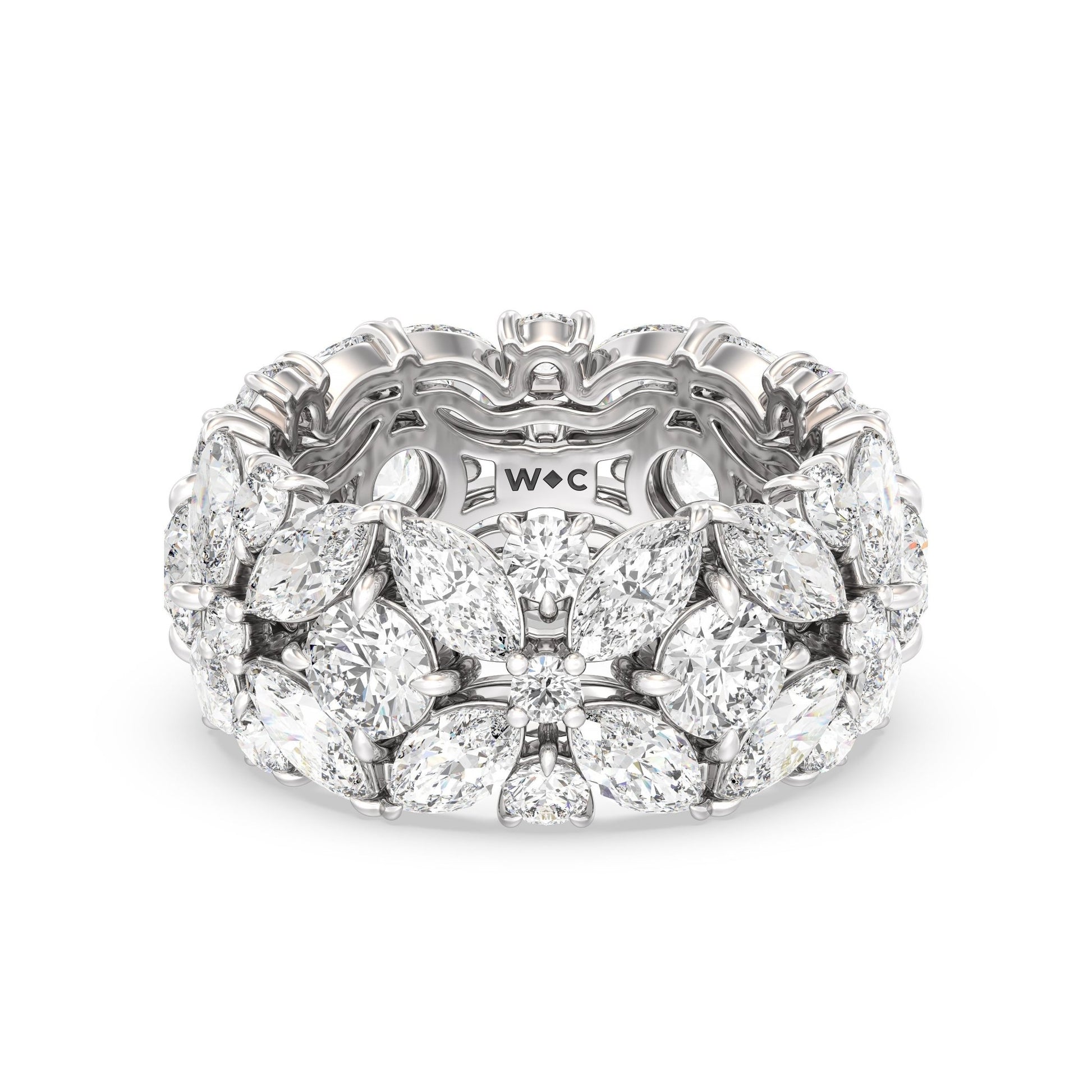 Garden Eternity Ring - Lotus Diamond