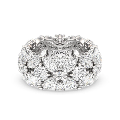 Garden Eternity Ring - Lotus Diamond