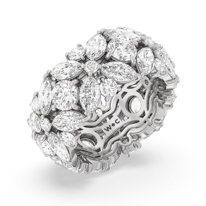 Garden Eternity Ring - Lotus Diamond