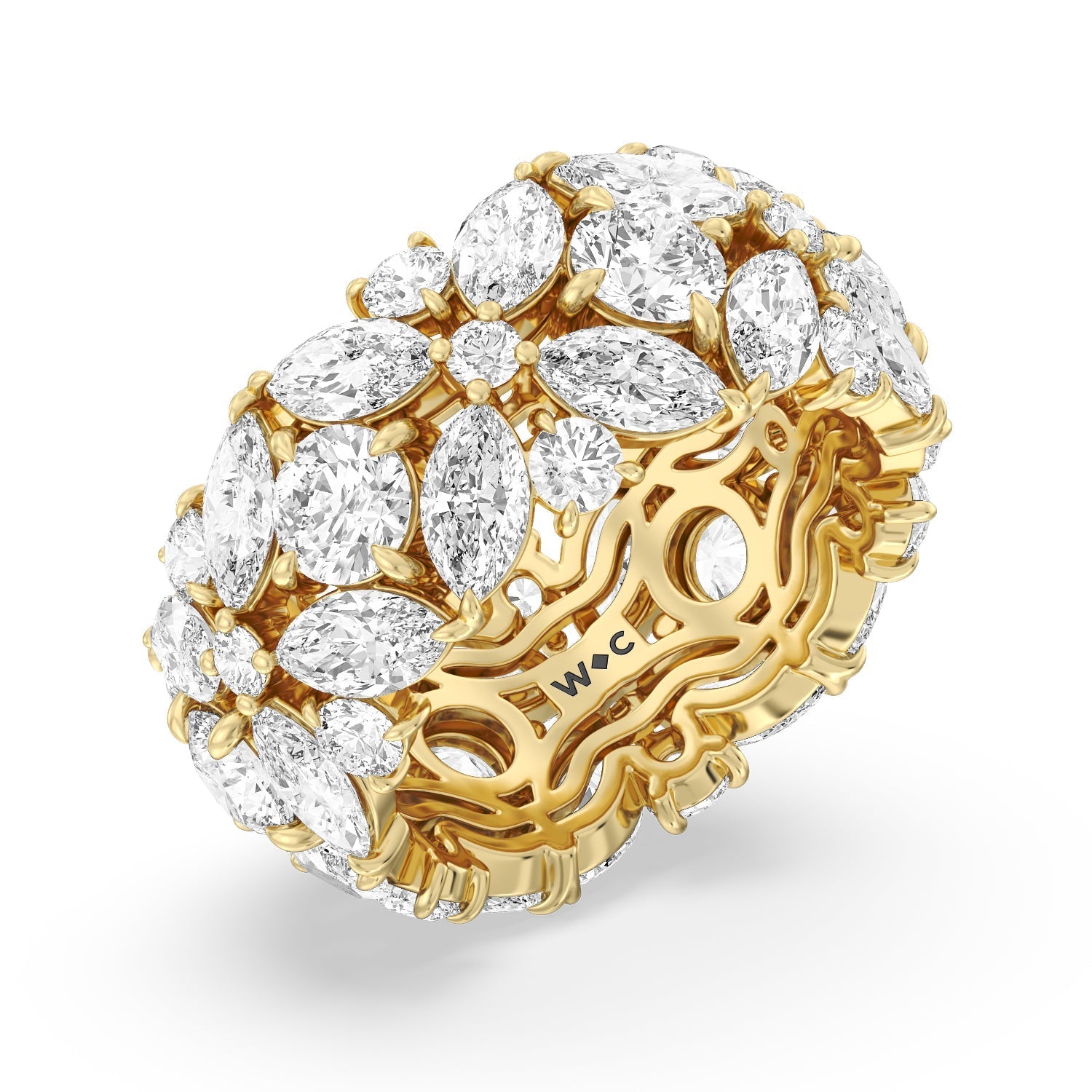 Garden Eternity Ring - Lotus Diamond