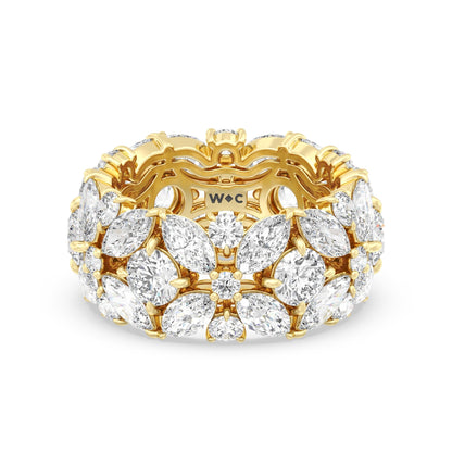 Garden Eternity Ring - Lotus Diamond