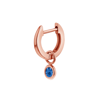 Gemstone Drop Huggies Hoops - Lotus Diamond