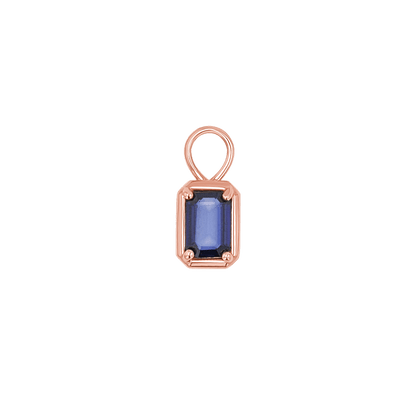 Gemstone Emerald Huggie Charms - Lotus Diamond