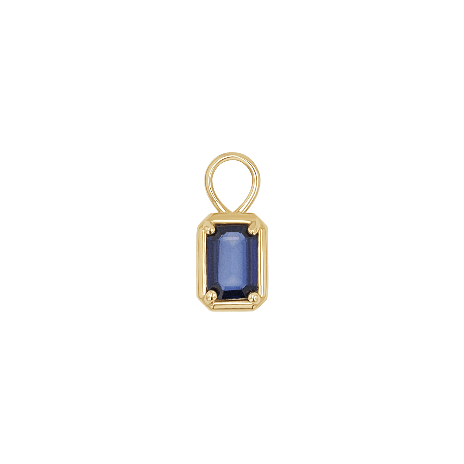 Gemstone Emerald Huggie Charms - Lotus Diamond