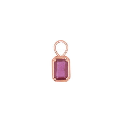 Gemstone Emerald Huggie Charms - Lotus Diamond