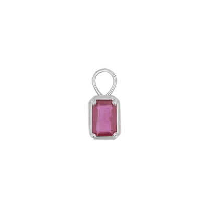 Gemstone Emerald Huggie Charms - Lotus Diamond
