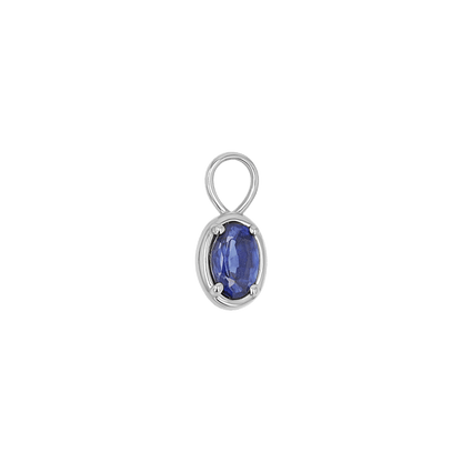 Gemstone Oval Huggie Charms - Lotus Diamond