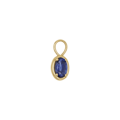 Gemstone Oval Huggie Charms - Lotus Diamond