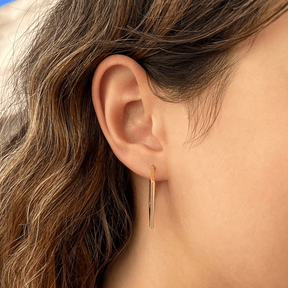 Geometric Hoop Earrings - Lotus Diamond