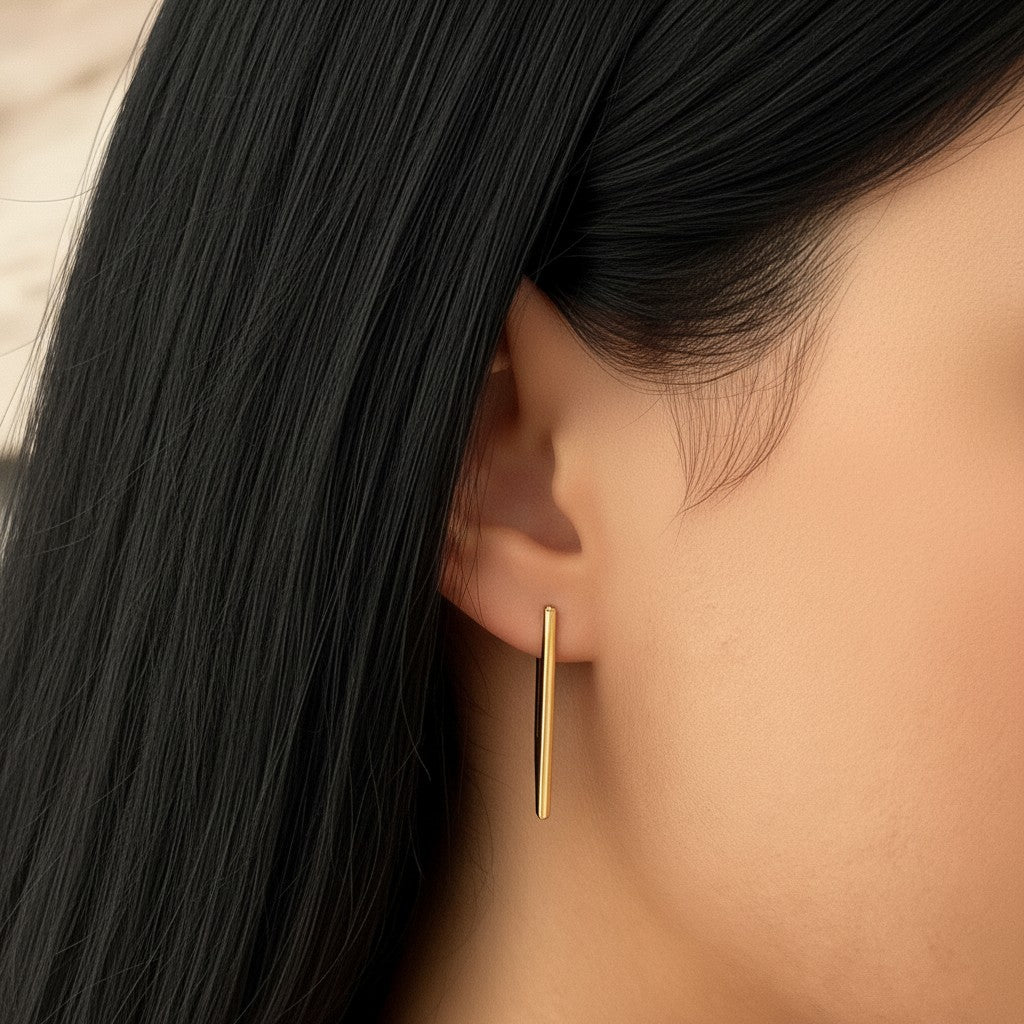 Geometric Hoop Earrings - Lotus Diamond