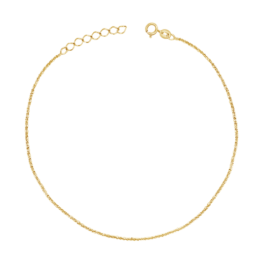 Glimmer Chain Anklet - Lotus Diamond