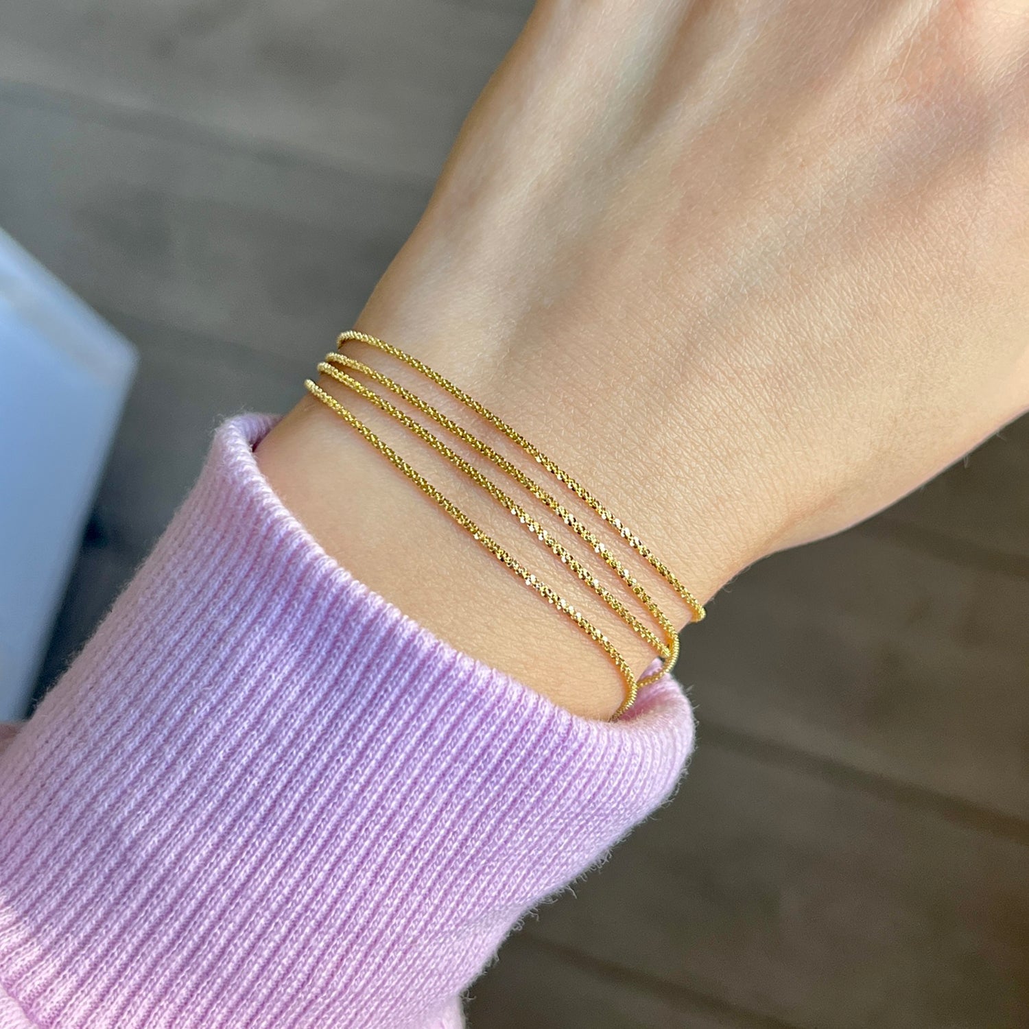Glimmer Chain Bracelet - Lotus Diamond