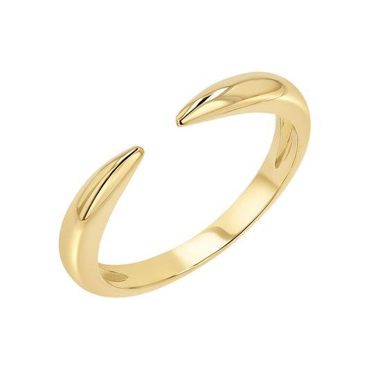 Gold Claw Ring - Lotus Diamond