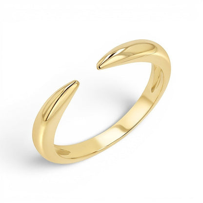 Gold Claw Ring - Lotus Diamond