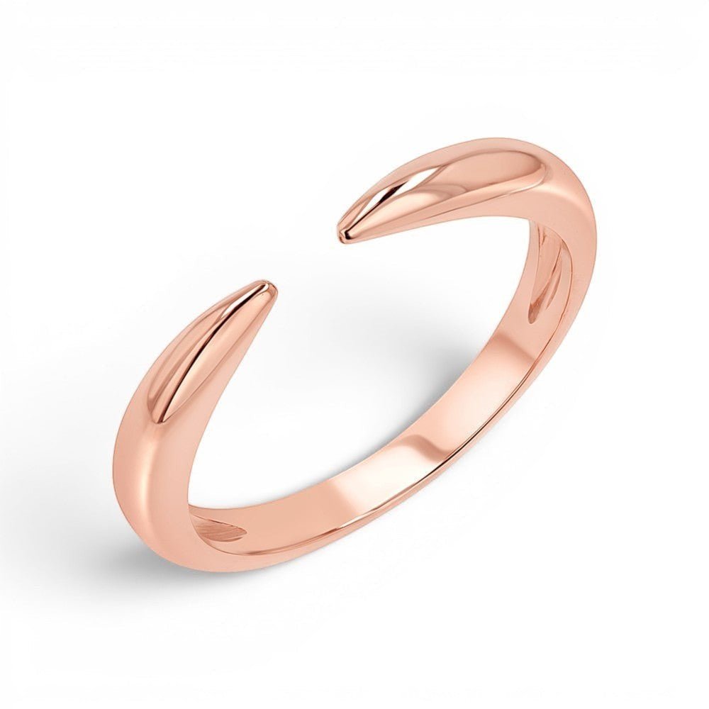 Gold Claw Ring - Lotus Diamond