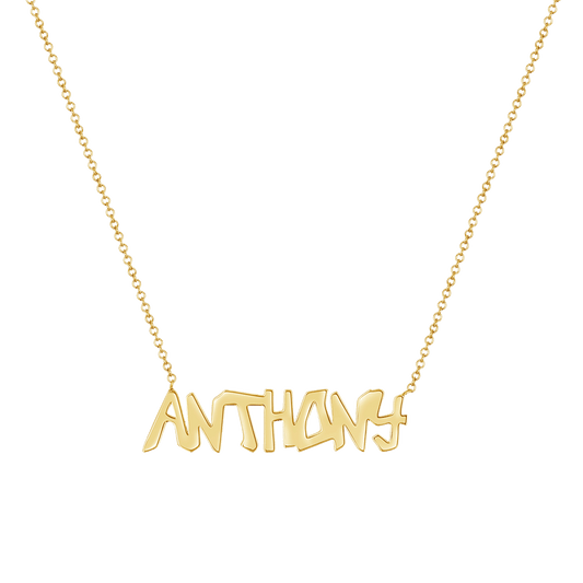 Graffiti Name Necklace - Lotus Diamond