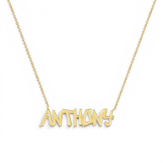 Graffiti Name Necklace - Lotus Diamond