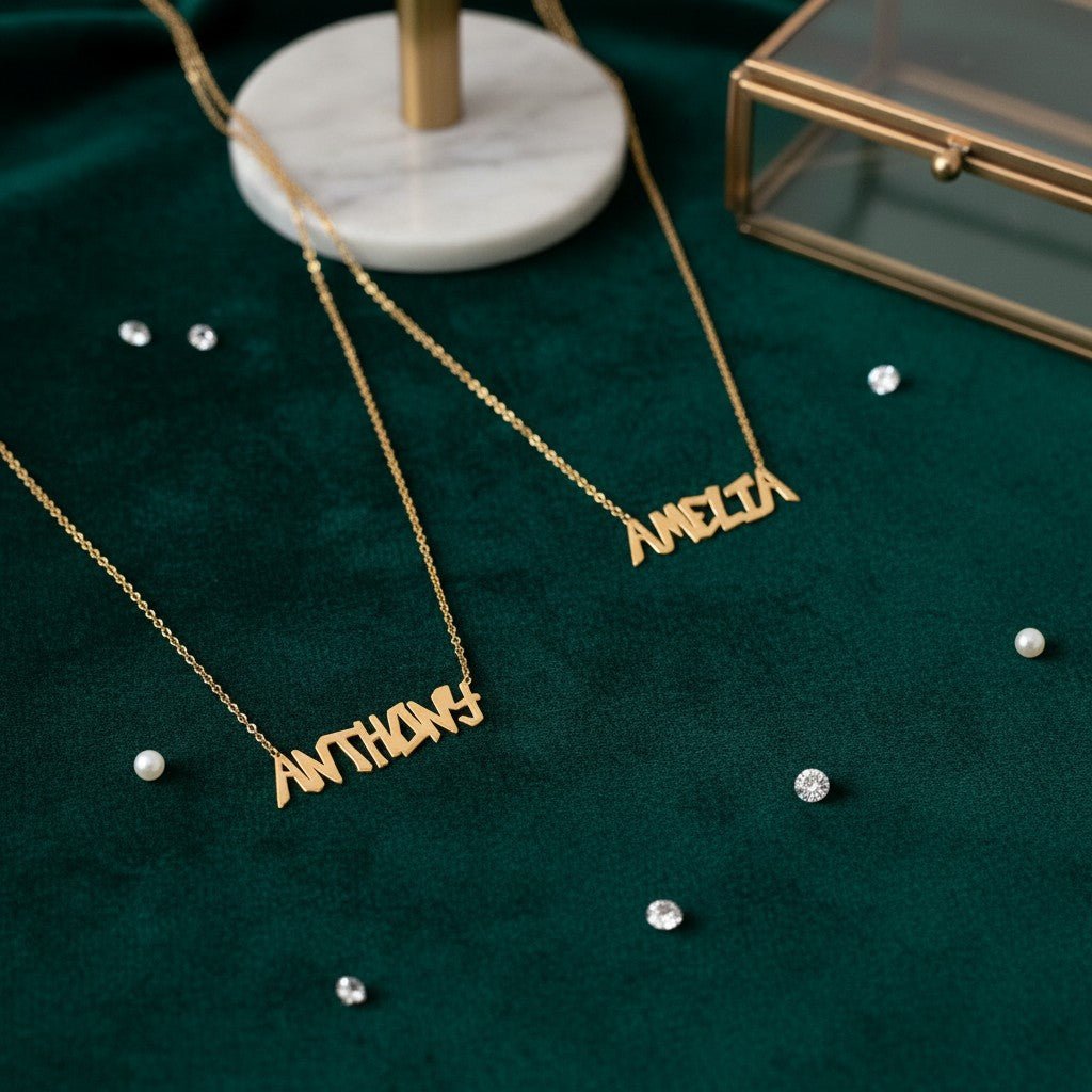 Graffiti Name Necklace - Lotus Diamond