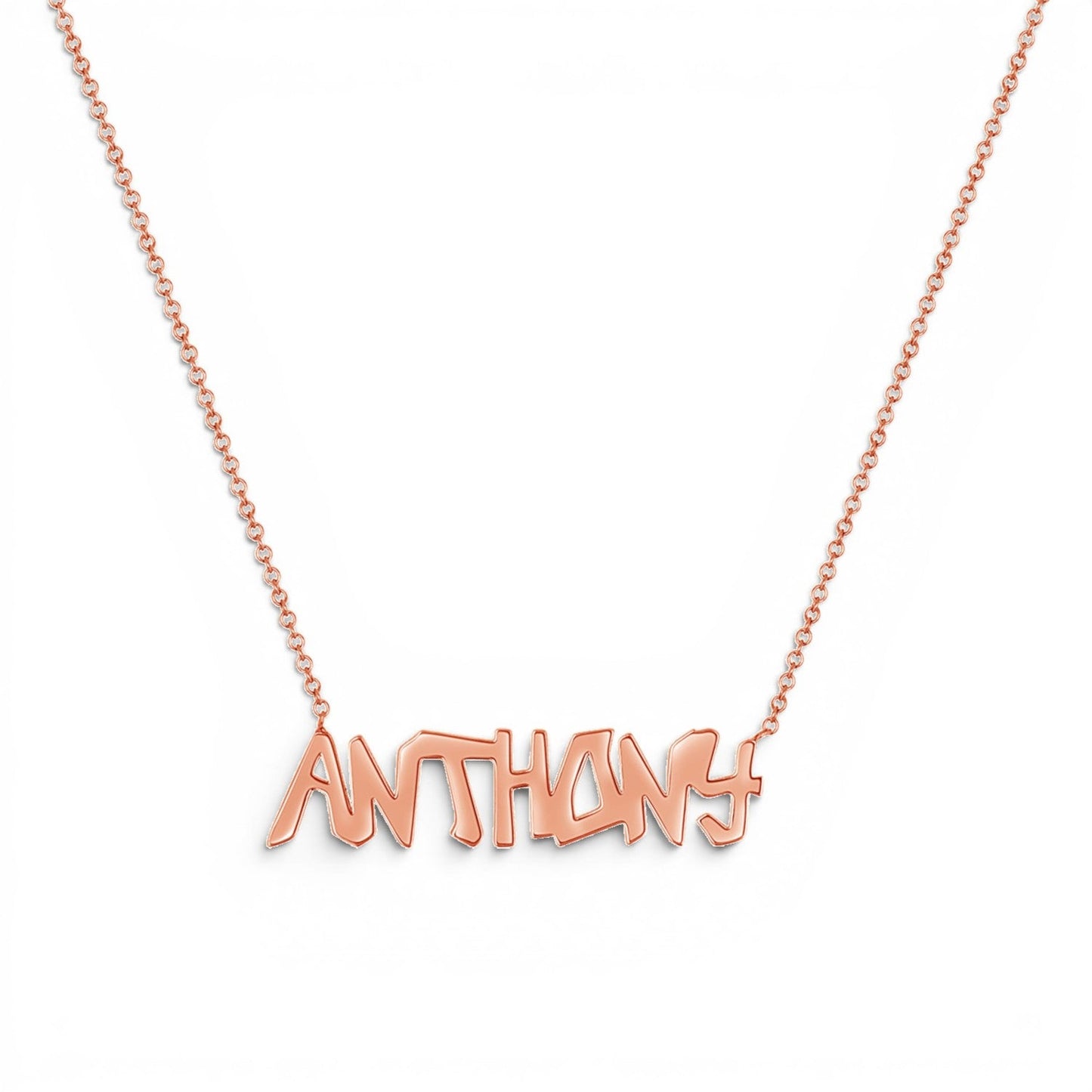 Graffiti Name Necklace - Lotus Diamond