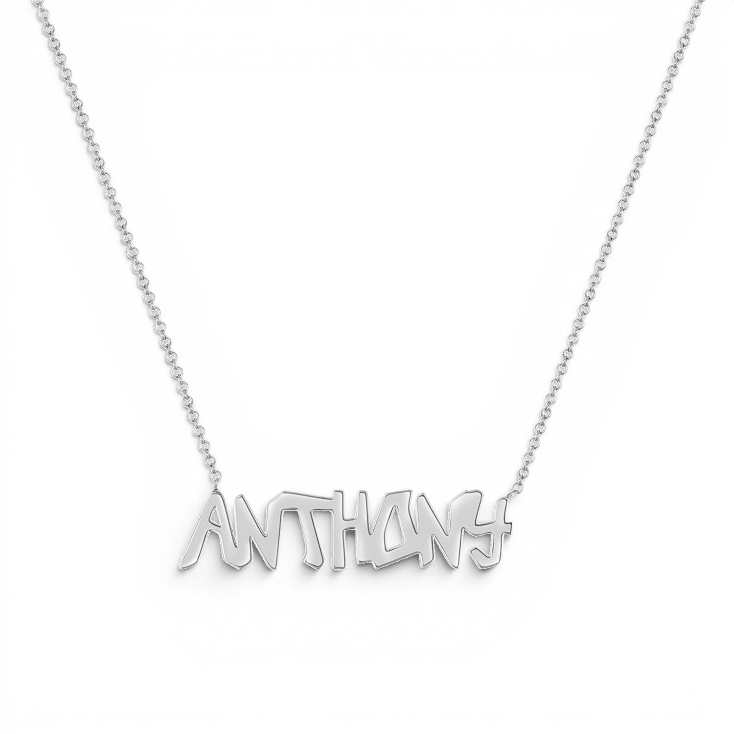 Graffiti Name Necklace - Lotus Diamond